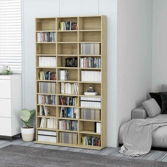 Cd-kast 102x23x177,5 cm bewerkt hout sonoma eikenkleurig 1
