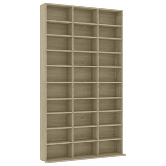 Cd-kast 102x23x177,5 cm bewerkt hout sonoma eikenkleurig 2