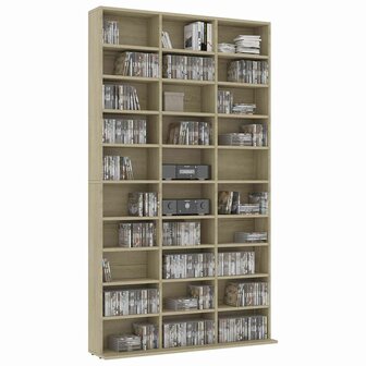 Cd-kast 102x23x177,5 cm bewerkt hout sonoma eikenkleurig 5