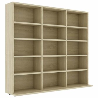 Cd-kast 100x23x89,5 cm bewerkt hout sonoma eikenkleurig 2