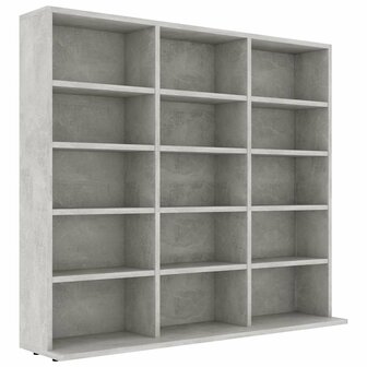 Cd-kast 100x23x89,5 cm bewerkt hout betongrijs 2