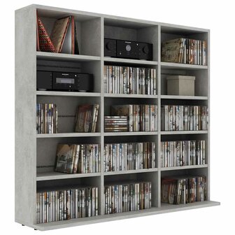 Cd-kast 100x23x89,5 cm bewerkt hout betongrijs 5