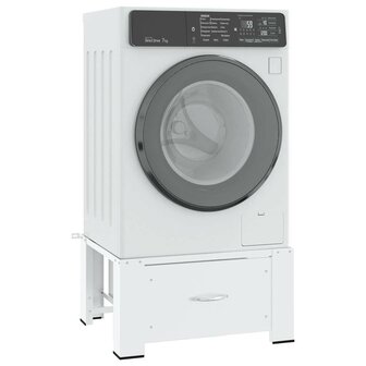 Wasmachineverhoger met lade wit 6