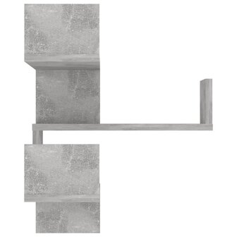 Hoekwandschap 40x40x50 cm bewerkt hout betongrijs 5