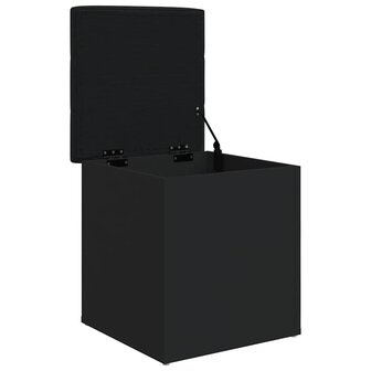 Opbergbank 42x42x45 cm bewerkt hout zwart 3