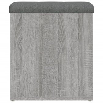 Opbergbankje 42x42x45 cm bewerkt hout grijs sonoma eikenkleurig 7