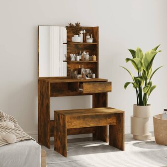 Kaptafelset 74,5x40x141 cm gerookt eiken 1