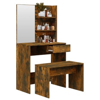 Kaptafelset 74,5x40x141 cm gerookt eiken 4