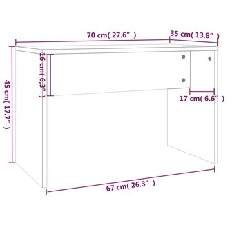 Kaptafelset 74,5x40x141 cm gerookt eiken 10