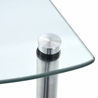 Kastje 3-laags 30x30x67 cm gehard glas transparant 5