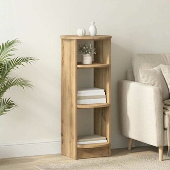 Bijzetkast Artisanaal eiken 40 x 40 x 100 cm Geconstrueerd hout 1