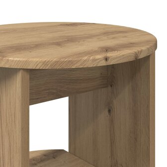 Bijzetkast Artisanaal eiken 40 x 40 x 100 cm Geconstrueerd hout 8