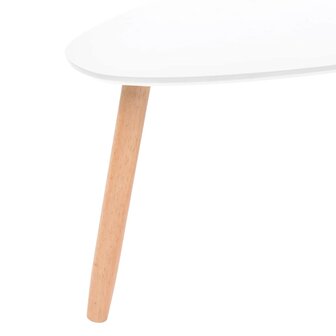 2-delige Salontafelset massief grenenhout wit  10