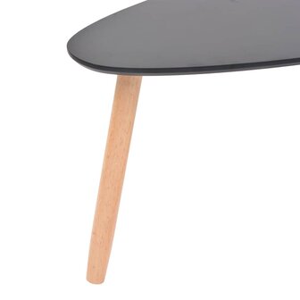 2-delige Salontafelset massief grenenhout zwart 10