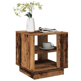 Salontafel 40x40x43 cm bewerkt hout oud houtkleurig 1
