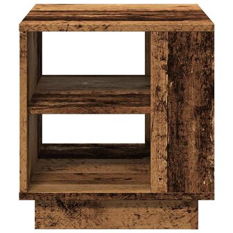 Salontafel 40x40x43 cm bewerkt hout oud houtkleurig 4
