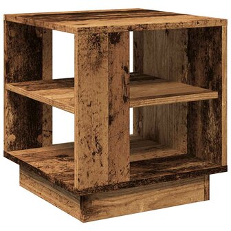 Salontafel 40x40x43 cm bewerkt hout oud houtkleurig 5
