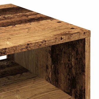 Salontafel 40x40x43 cm bewerkt hout oud houtkleurig 7
