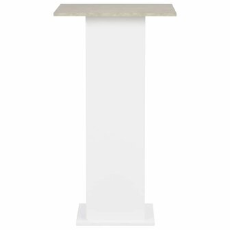 Bartafel 60x60x110 cm wit en betonkleurig 3
