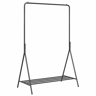 Kledingrek met opslag Zwart 100 x 56 x 154 cm Staal 2