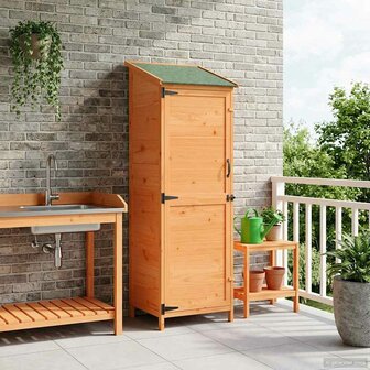 Tuinschuur Bruin 59,5 x 56 x 176,5 cm Bewerkt hout 3
