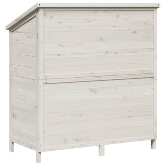 Tuinschuur Wit 106 x 56 x 113,5 cm Massief Vurenhout 7