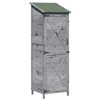 Tuinschuur Grijs 59,5 x 56 x 176,5 cm Bewerkt hout 2