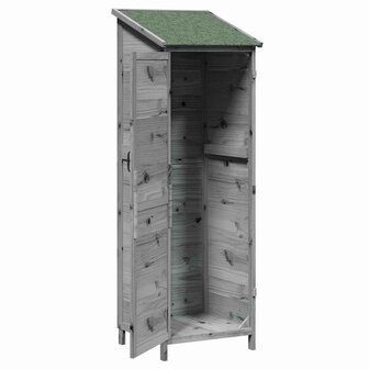 Tuinschuur Grijs 59,5 x 56 x 176,5 cm Bewerkt hout 4