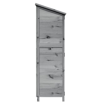 Tuinschuur Grijs 59,5 x 56 x 176,5 cm Bewerkt hout 6