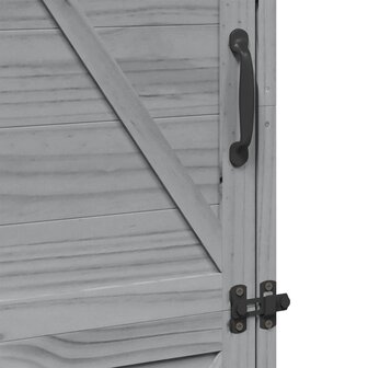 Tuinschuur Grijs 59,5 x 56 x 176,5 cm Bewerkt hout 9