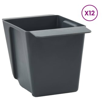 Bloembakken voor Euro-pallets 24 pcs Grijs 13,5 x 9 x 9,5 cm 3