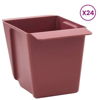 Bloembakken voor Euro-pallets 24 pcs Bruin 13,5 x 9 x 9,5 cm 3