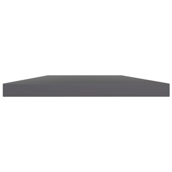 Wandschappen 4 st 60x10x1,5 cm spaanplaat hoogglans grijs 3