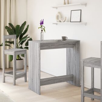 Bartafel 102x50x103,5 cm bewerkt hout grijs sonoma eikenkleur 3