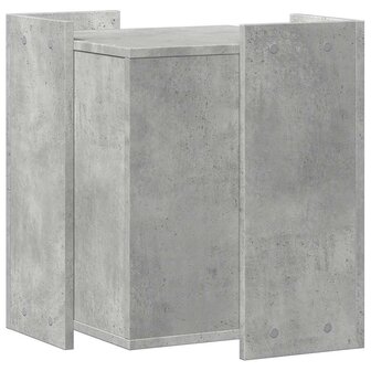 Kattenbakkast 42x42x51 cm bewerkt hout betongrijs 5