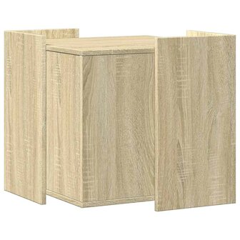Kattenbakkast 53x53x51 cm bewerkt hout sonoma eikenkleurig 5