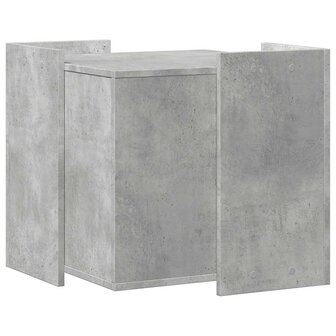 Kattenbakkast 53x53x51 cm bewerkt hout betongrijs 5