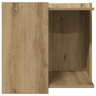 Kattenbakkast 53x53x51 cm bewerkt hout artisanaal eikenkleurig 6