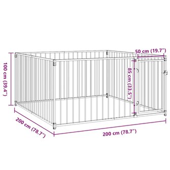 Hondenkennel voor buiten 200x200x100 cm 7