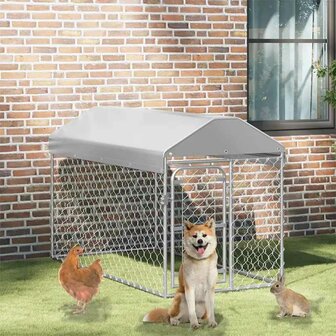Hondenkennel voor buiten met dak 200x100x125 cm 1