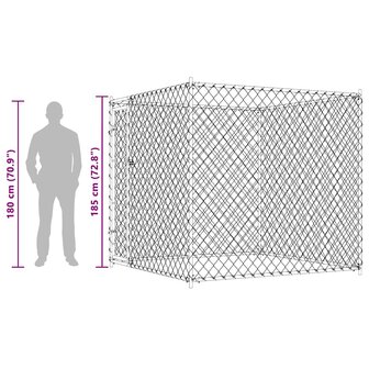 Hondenkennel voor buiten 193x193x185 cm 9
