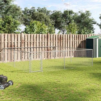 Hondenkennel voor buiten 4x4x1 m gegalvaniseerd staal 1