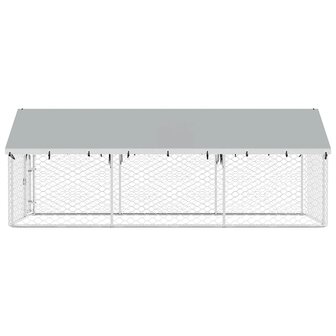 Hondenkennel voor buiten met dak 400x200x150 cm 8
