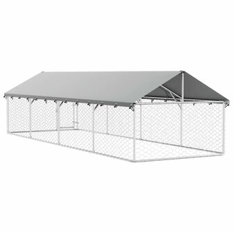 Hondenkennel voor buiten met dak 600x200x150 cm 9