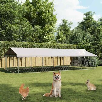 Hondenkennel voor buiten met dak 600x300x150 cm 1