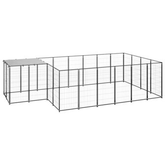 Hondenkennel 8,47 m&sup2; staal zwart 2