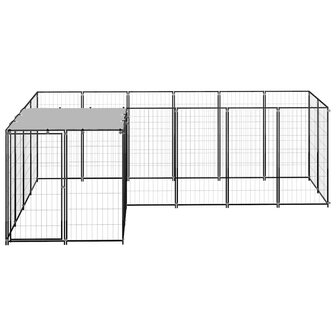 Hondenkennel 4,84 m&sup2; staal zwart 3
