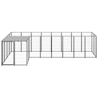 Hondenkennel 6,05 m&sup2; staal zwart 3