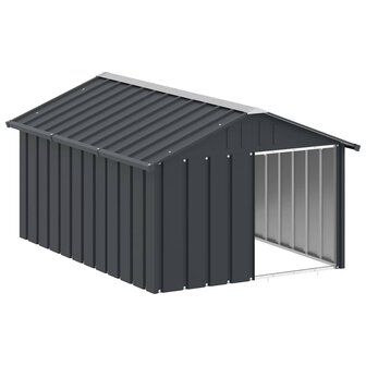 Hondenhok 116,5x153x81,5 cm gegalvaniseerd staal antracietkleur 2