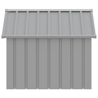 Hondenhok 116,5x103x81,5 cm gegalvaniseerd staal grijs 6
